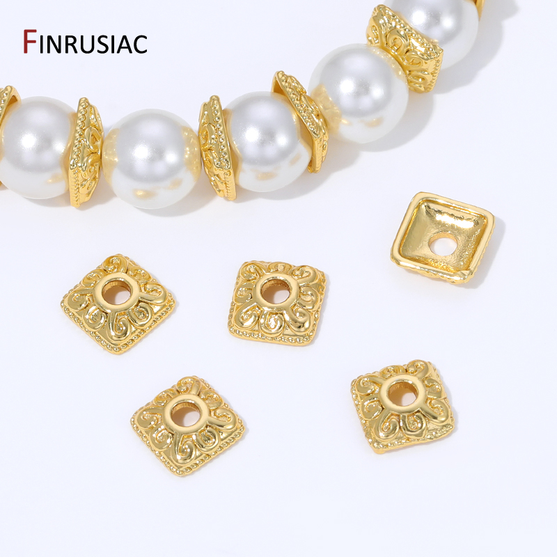 18K Gold Plated Brass Square B - Supply Florist recension och pris