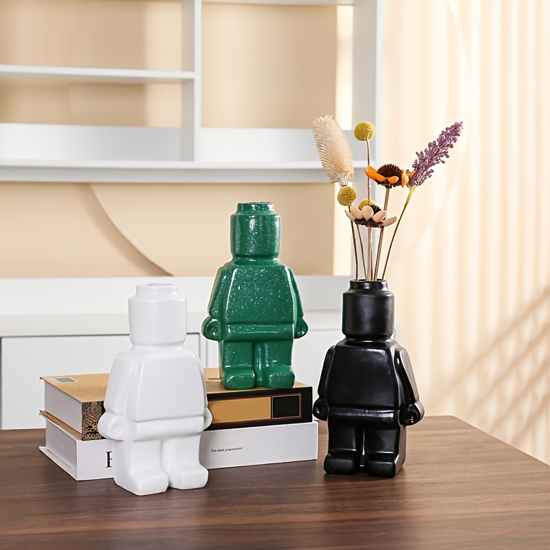 Nordic Style Ceramic Robot Vas - Florist Supply Vases recension och pris