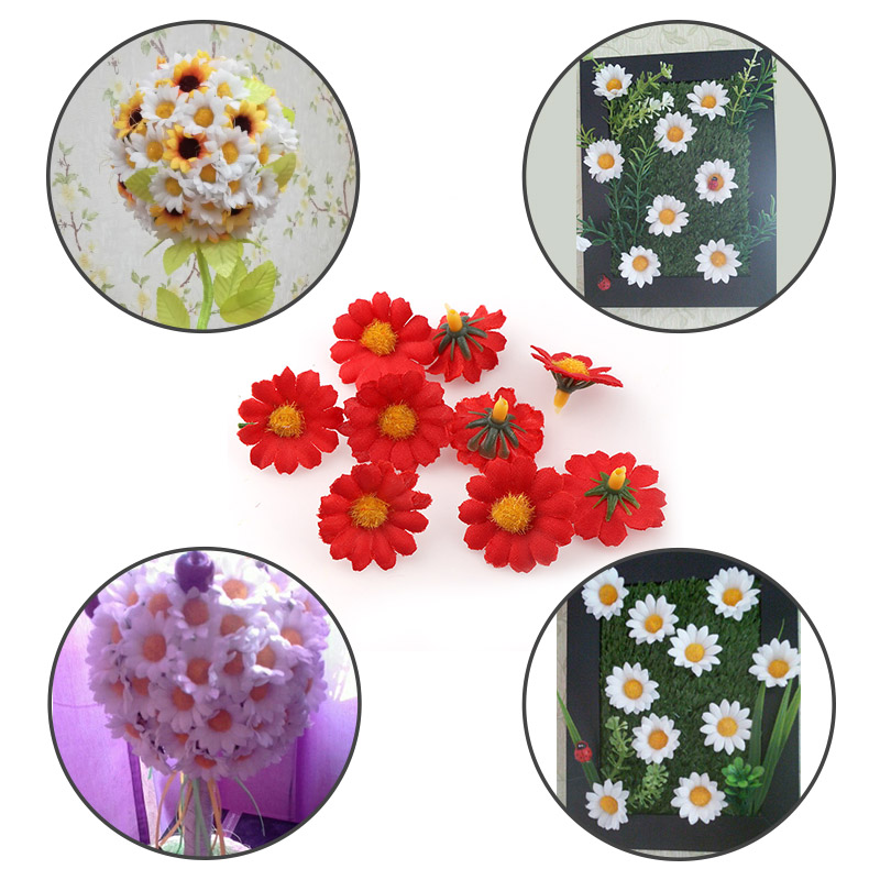 100PC/lot 2.5cm Mini Daisy Dec - Florist Supply Bulk recension och pris