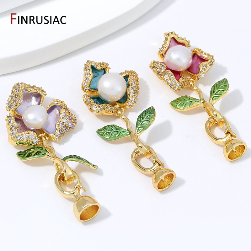 18K Gold Plated Brass Zircon E - Supply Florist recension och pris