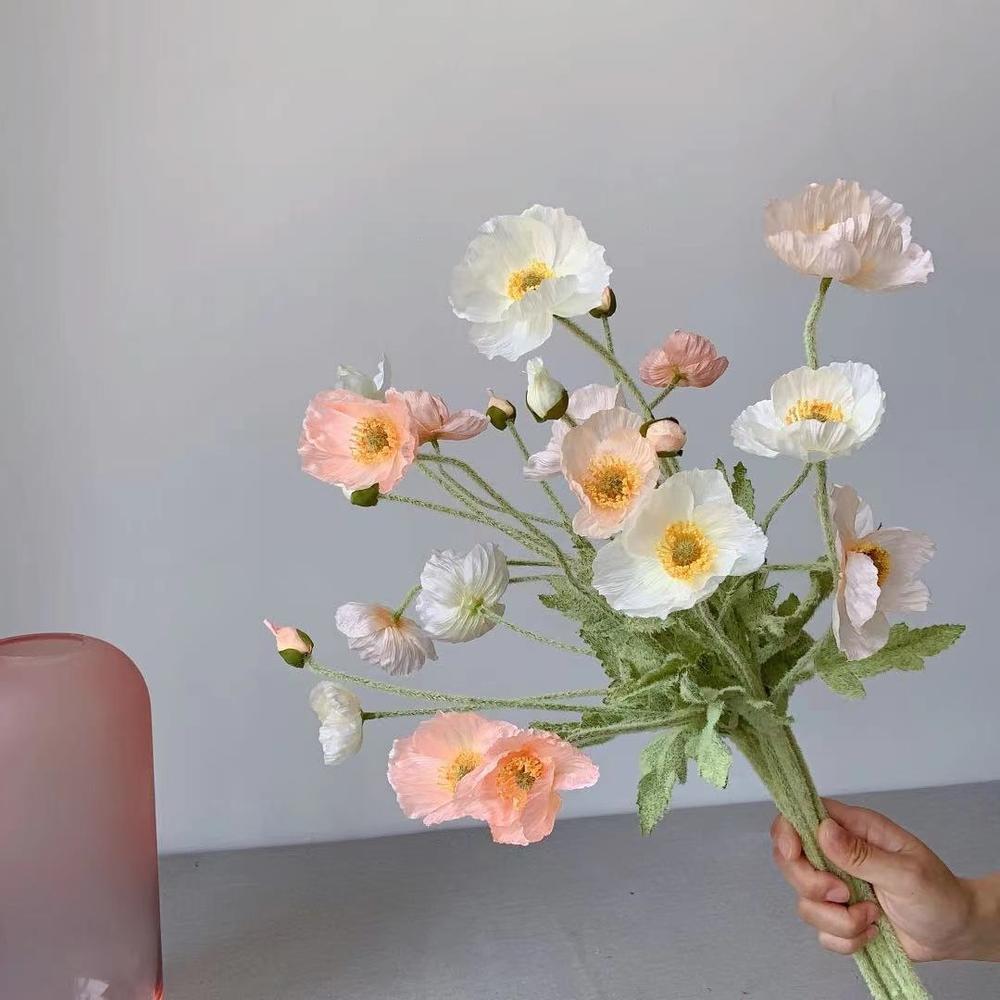 Fake Poppy Silk Flowers Long S - Florist Supply Bulk recension och pris
