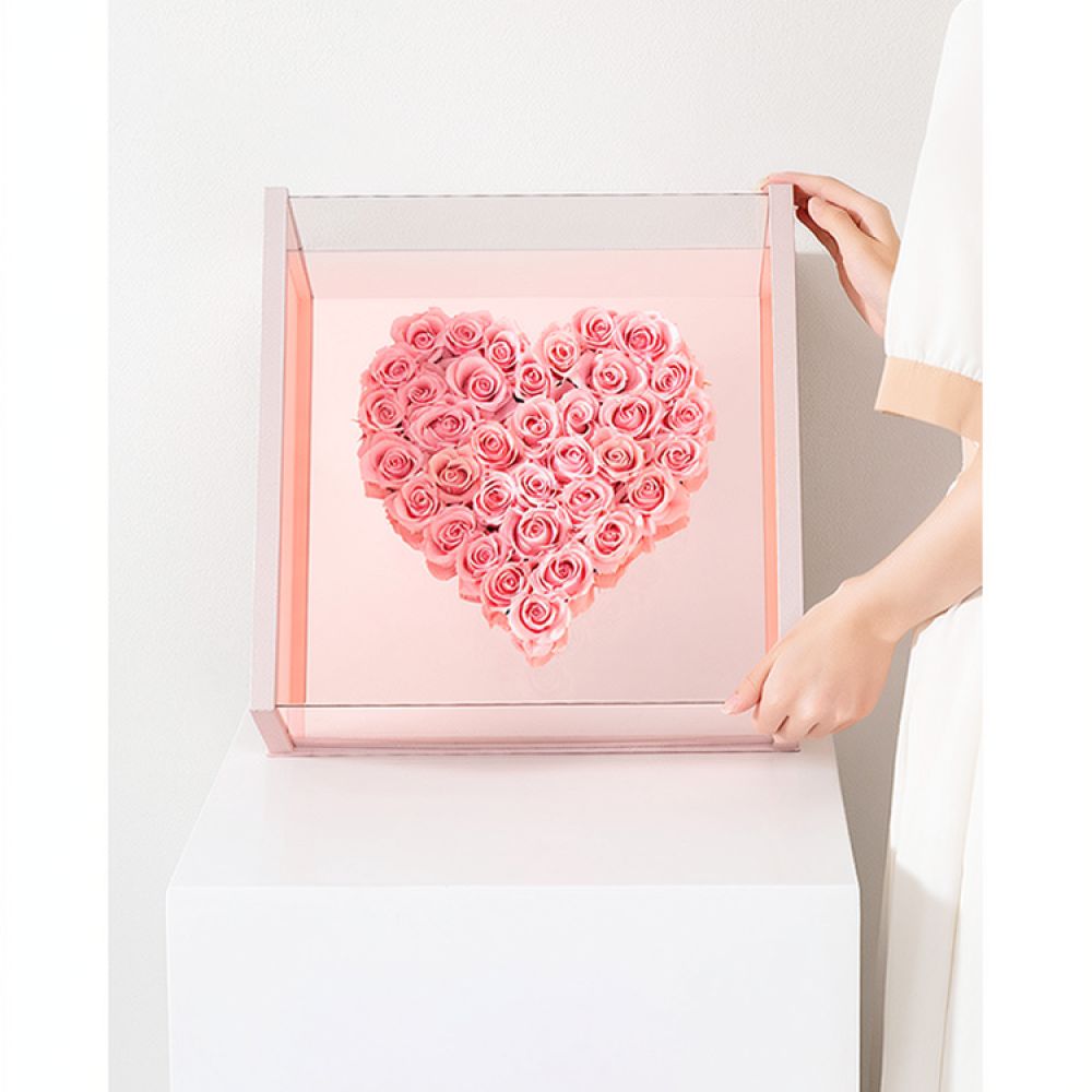 Premium Mirror Heart Flower Bo - Florist Flower Supply recension och pris