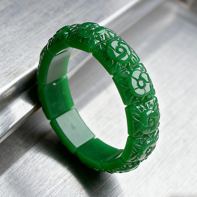 Real Jade Flower Bracelet Bang - Supply Florist recension och pris