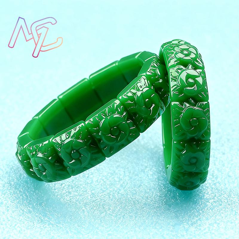 Real Jade Flower Bracelet Bang - Supply Florist recension och pris