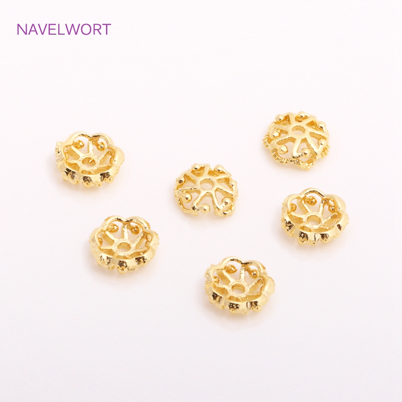 7mm 14K Gold Plated Brass Bead - Supply Florist recension och pris