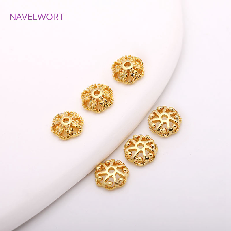 7mm 14K Gold Plated Brass Bead - Supply Florist recension och pris
